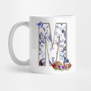 Name Initial Letter M and Fairy Wren Mug